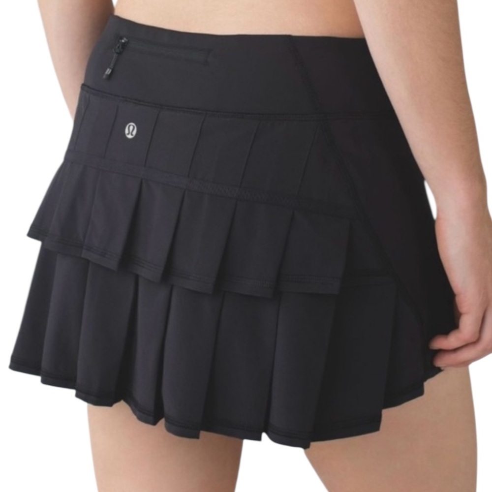 Lululemon Pace Setter Skirt Skirt Runnning Tennis Black Athletic Preppy